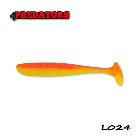 SLIM SHAD 4PREDATORS FLOATING 9CM L024 Orange Red Silk 5 buc/plic