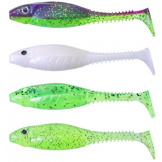 SOFT BAIT SENSAS GUNKI GRUBBY SHAD 6CM DARK WATER KIT 4BUC/PLIC