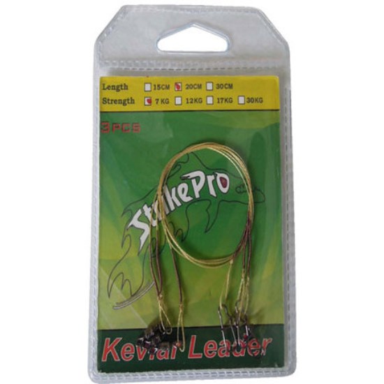 STRUNA STRIKE PRO KEVLAR 20CM/17KG 3BUC/PLIC  