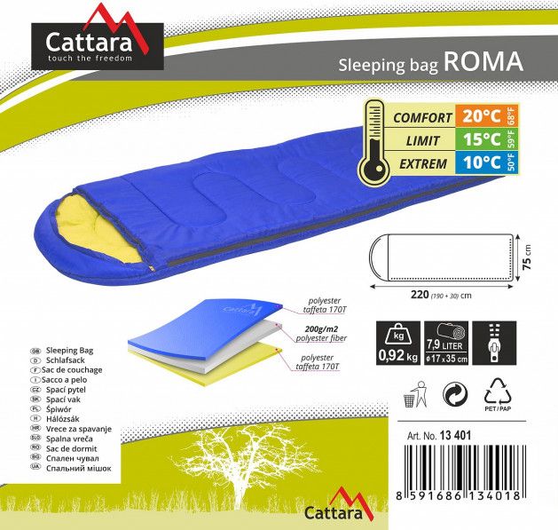 Sac De Dormit Cattara Roma +10C, 220x75cm