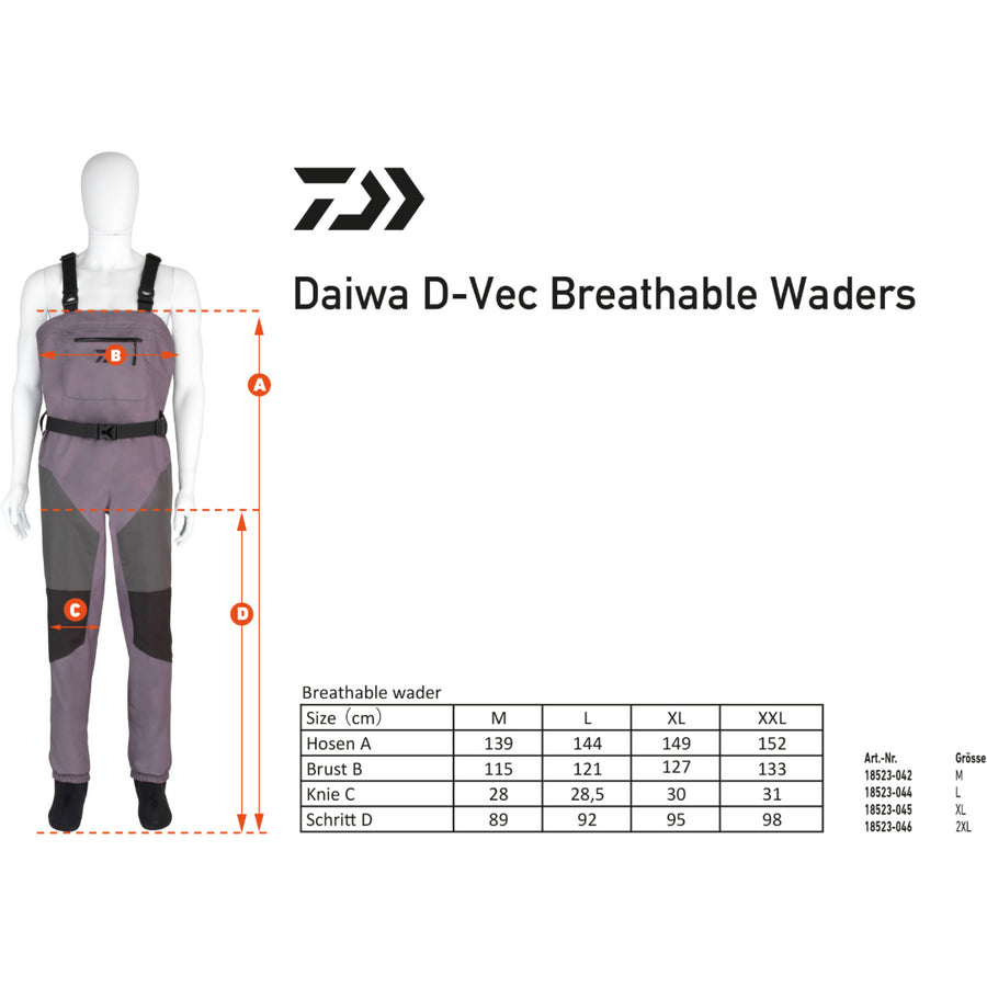 Salopeta DAIWA D-Vec Breathable Waders
