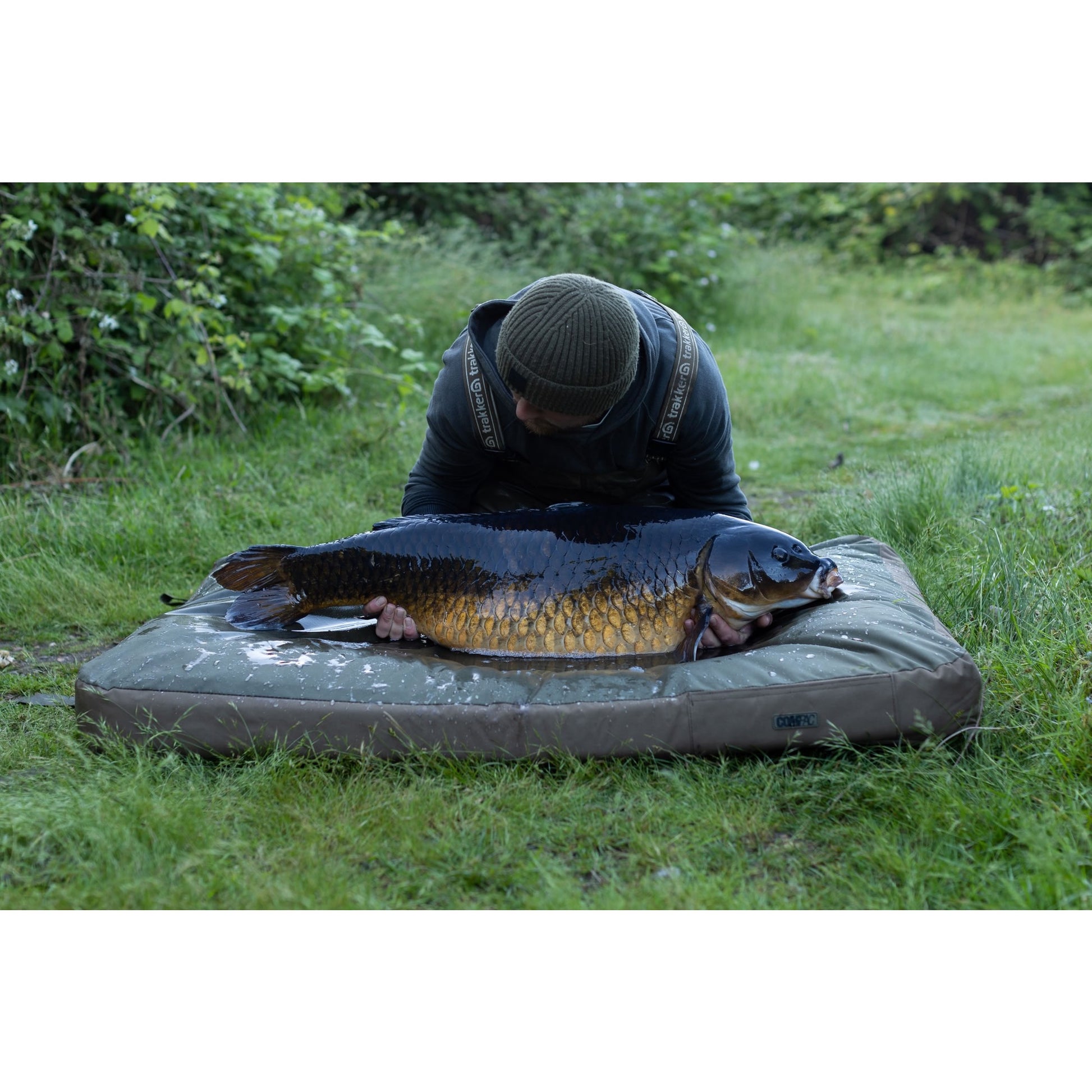 Saltea Receptie KORDA Compac Hybrid Mat, Olive, 125x85x14cm