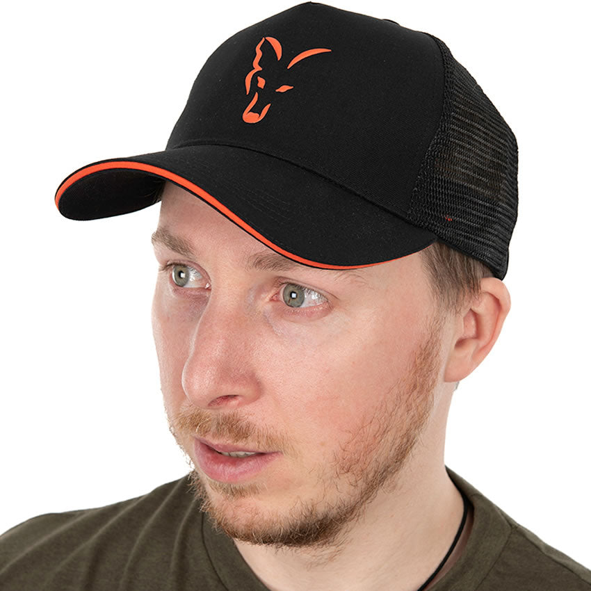 Sapca Fox Collection Trucker Cap Black &amp; Orange