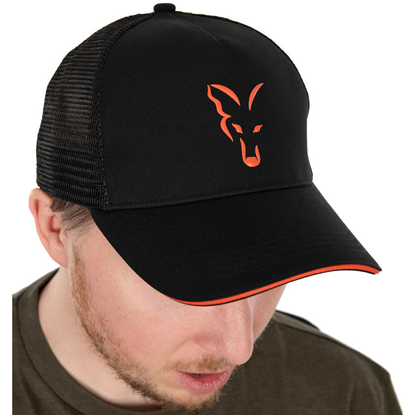 Sapca Fox Collection Trucker Cap Black &amp; Orange