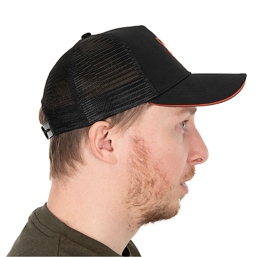 Sapca Fox Collection Trucker Cap Black &amp; Orange