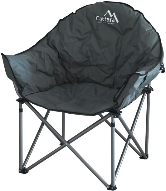 Scaun CATTARA Lisboa Pliabil Camping , 80x95x62cm, Suporta 120kg, Antracit - TT13473