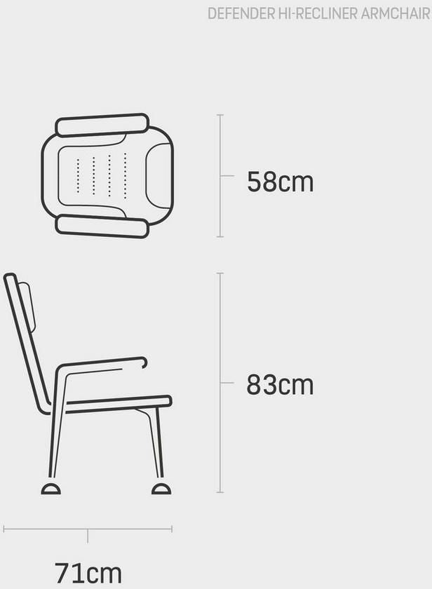 Scaun Jrc Defender Armchair, 71x58x83cm