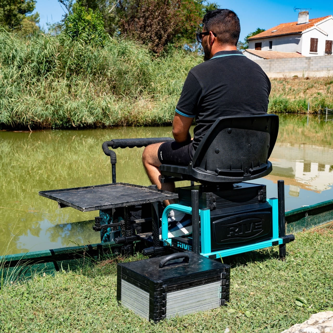 Scaun Rotativ RIVE Black / Blue pentru Scaun Modular