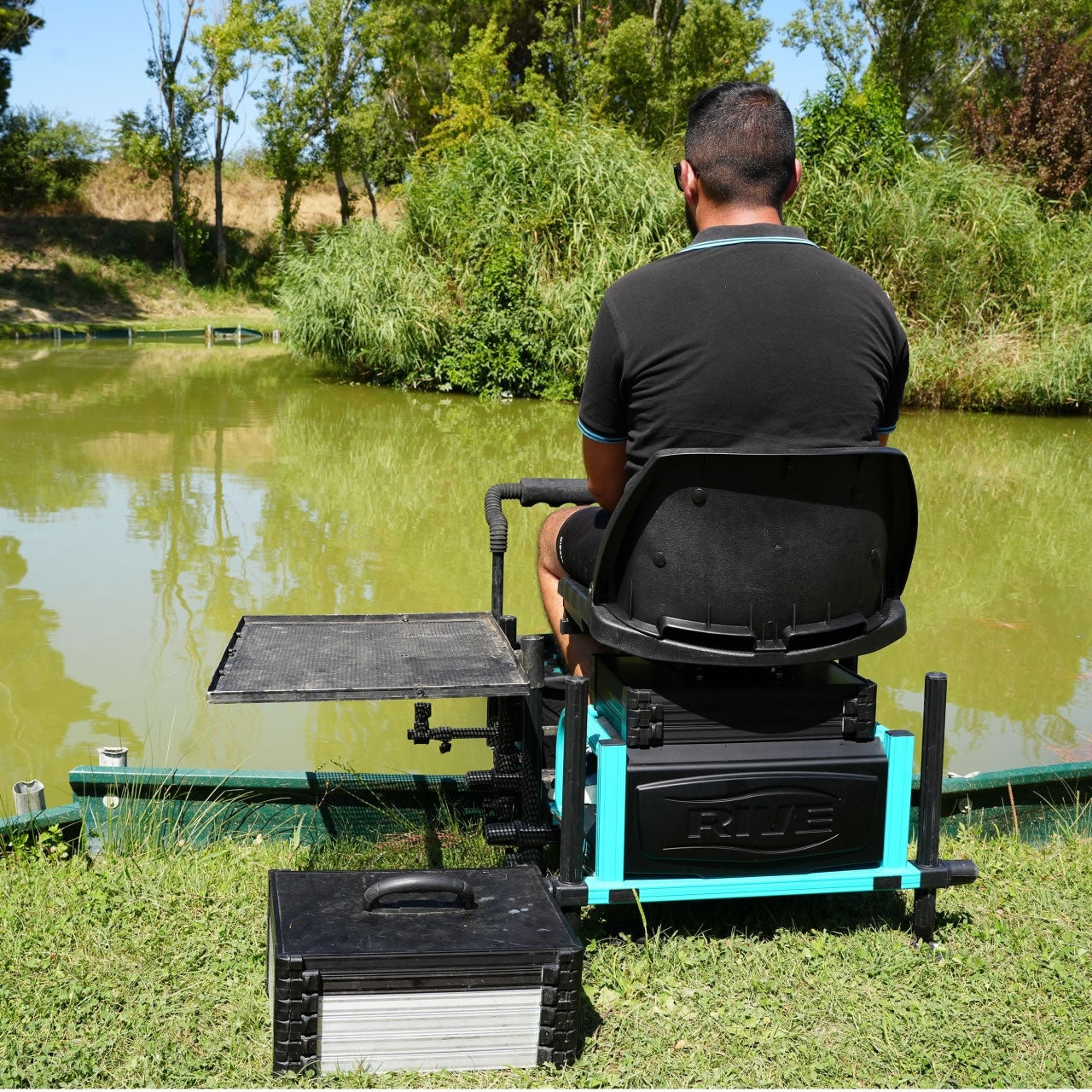 Scaun Rotativ RIVE Black / Blue pentru Scaun Modular