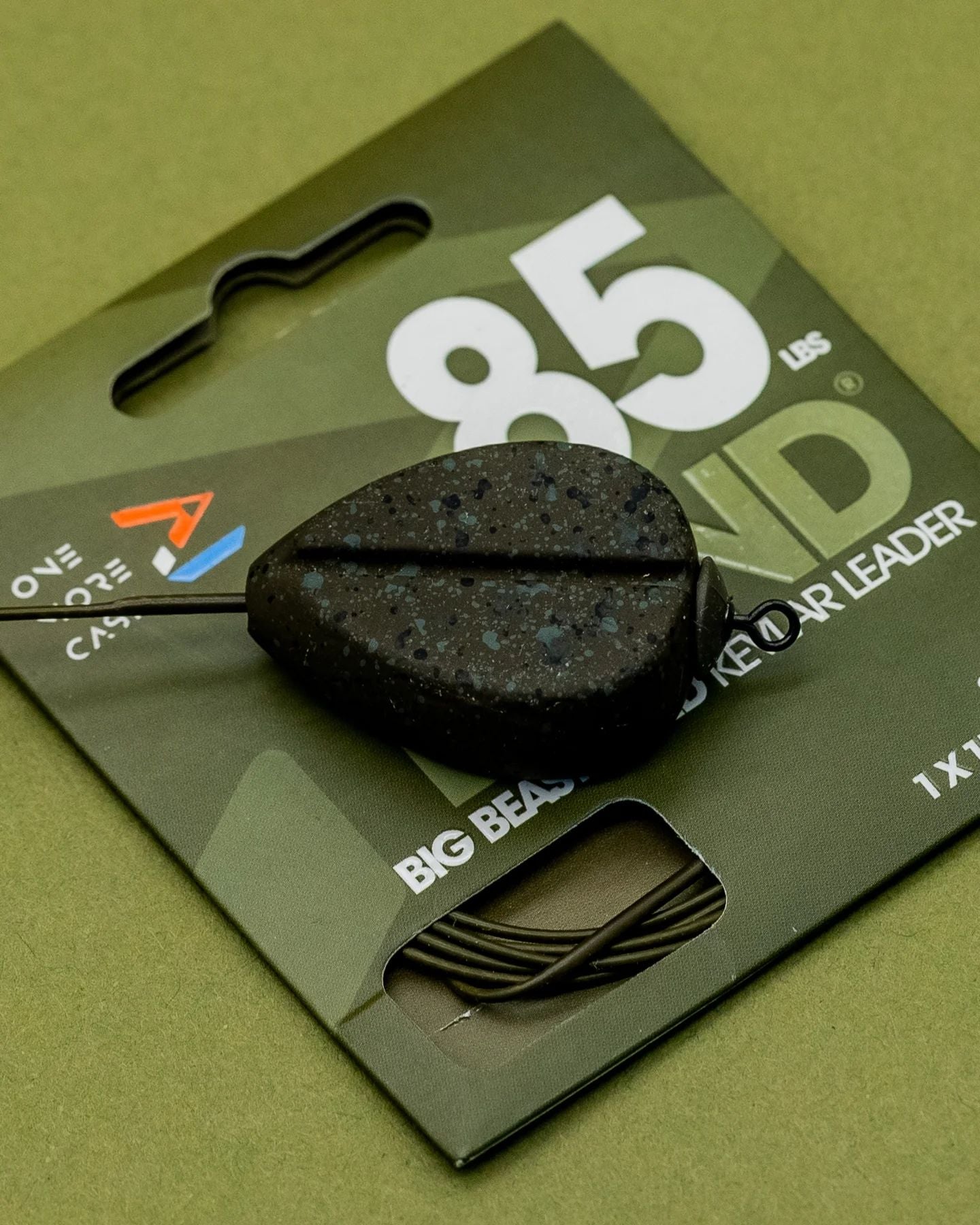 Segment ONE MORE CAST Tackle Blend Big Beast Fused Kevlar Leader, 85lbs, 1m, 1buc/pac