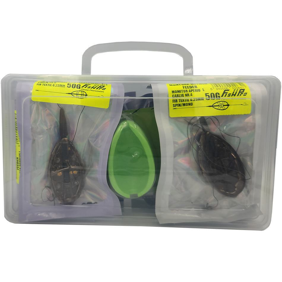 Set 10 Monturi MIKADO Method Feeder XL cu Matrita si Valigeta