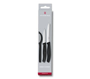 Set 2 Cutite + 1 Curatator Victorinox, Bucatarie, Negru
