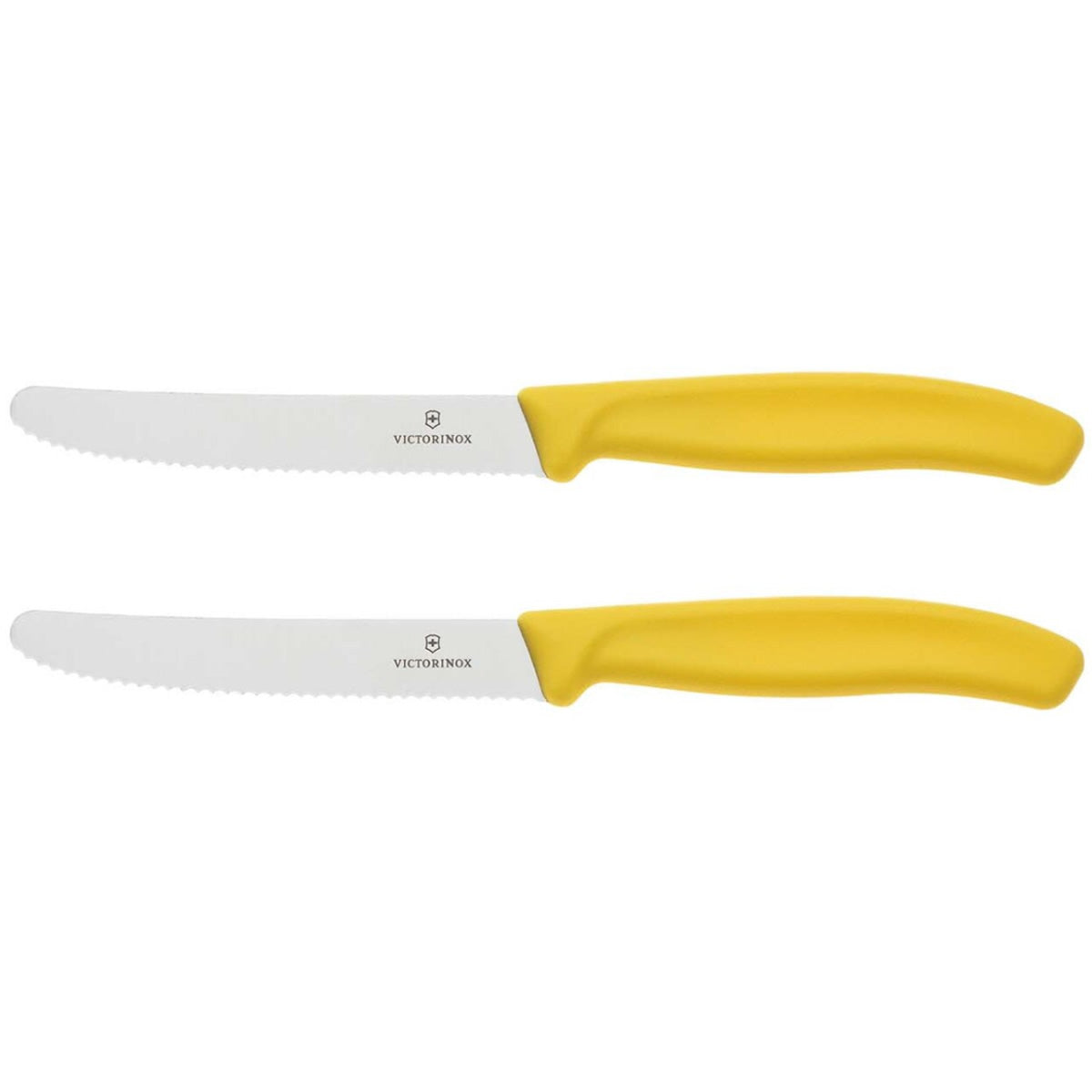 Set 2 Cutite VICTORINOX cu LAMA Zimtata, Lama 11cm, Galben