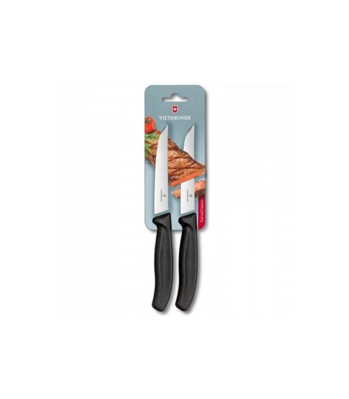 Set 2 Cutite Victorinox, Swiss Classic Friptura, Lama 12cm, Negru