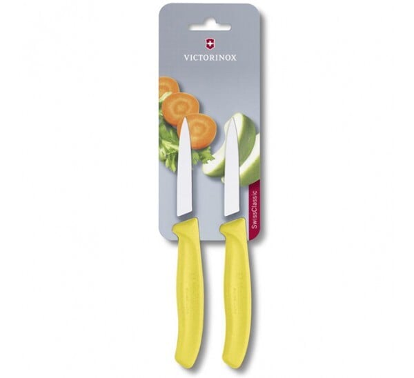 Set 2 Cutite Victorinox, Swiss Classic Paring Knife, Lama 8cm, Galben
