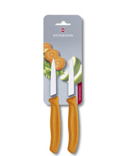 Set 2 Cutite Victorinox, Swiss Classic Paring Knife, Lama 8cm, Portocaliu
