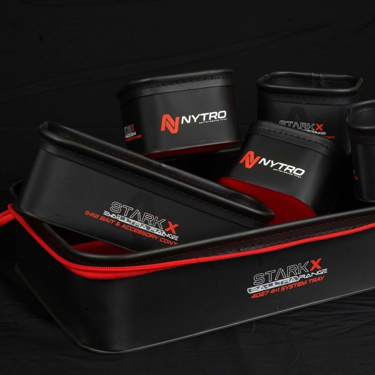Set 3+1buc Bac / Geanta Accesorii Nytro Starkx System Tray 40x27x8.5cm