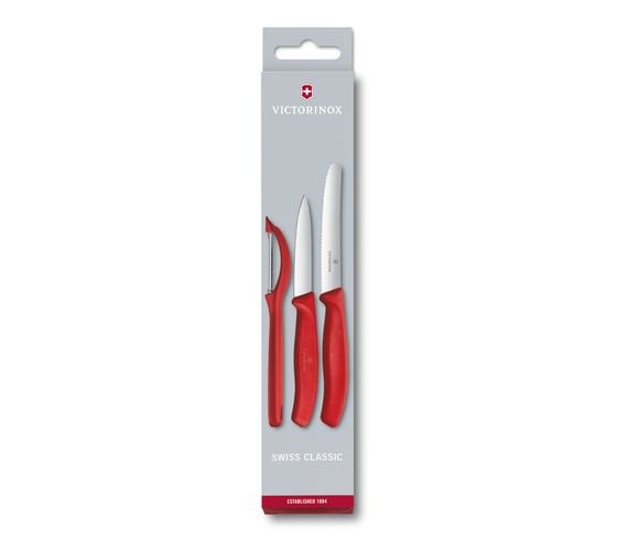 Set 3 Cutite Bucatarie Victorinox , Rosu