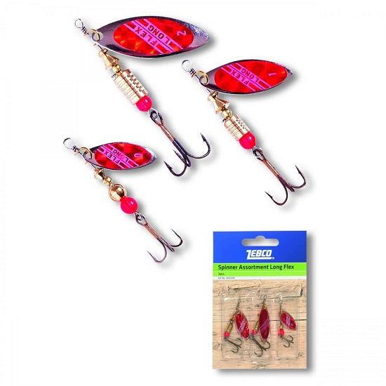 Set 3 Rotative Zebco Spinnerset Assortment Long Flex