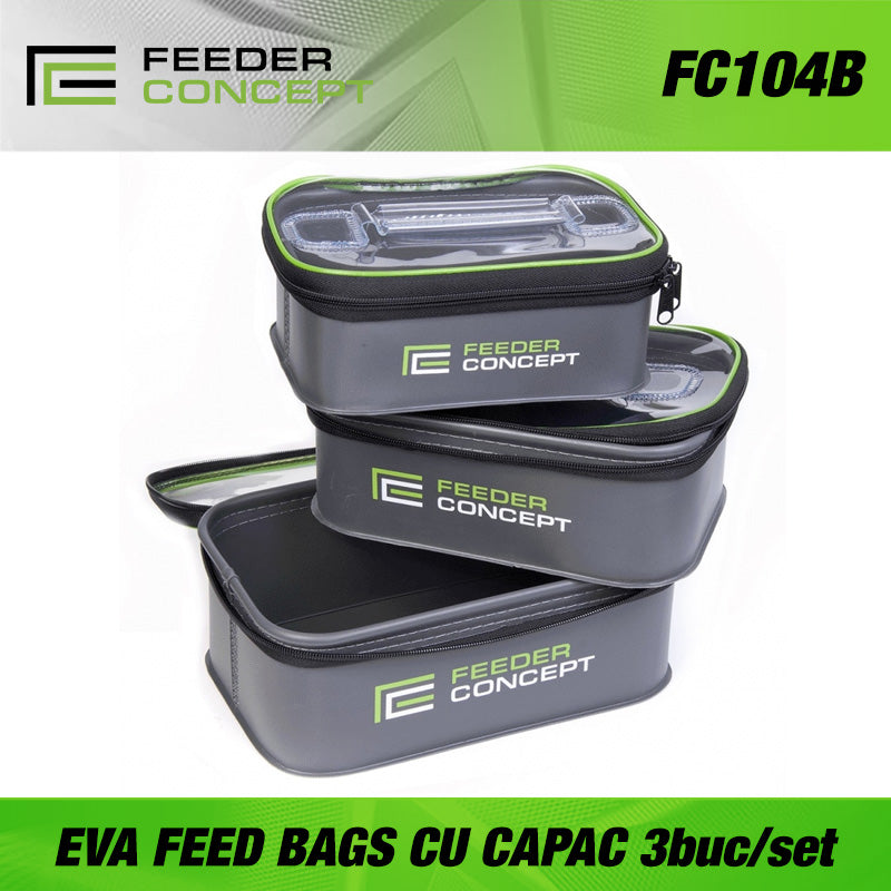 Set 3 bacuri nada Feeder Concept EVA Zip Feeder Bags