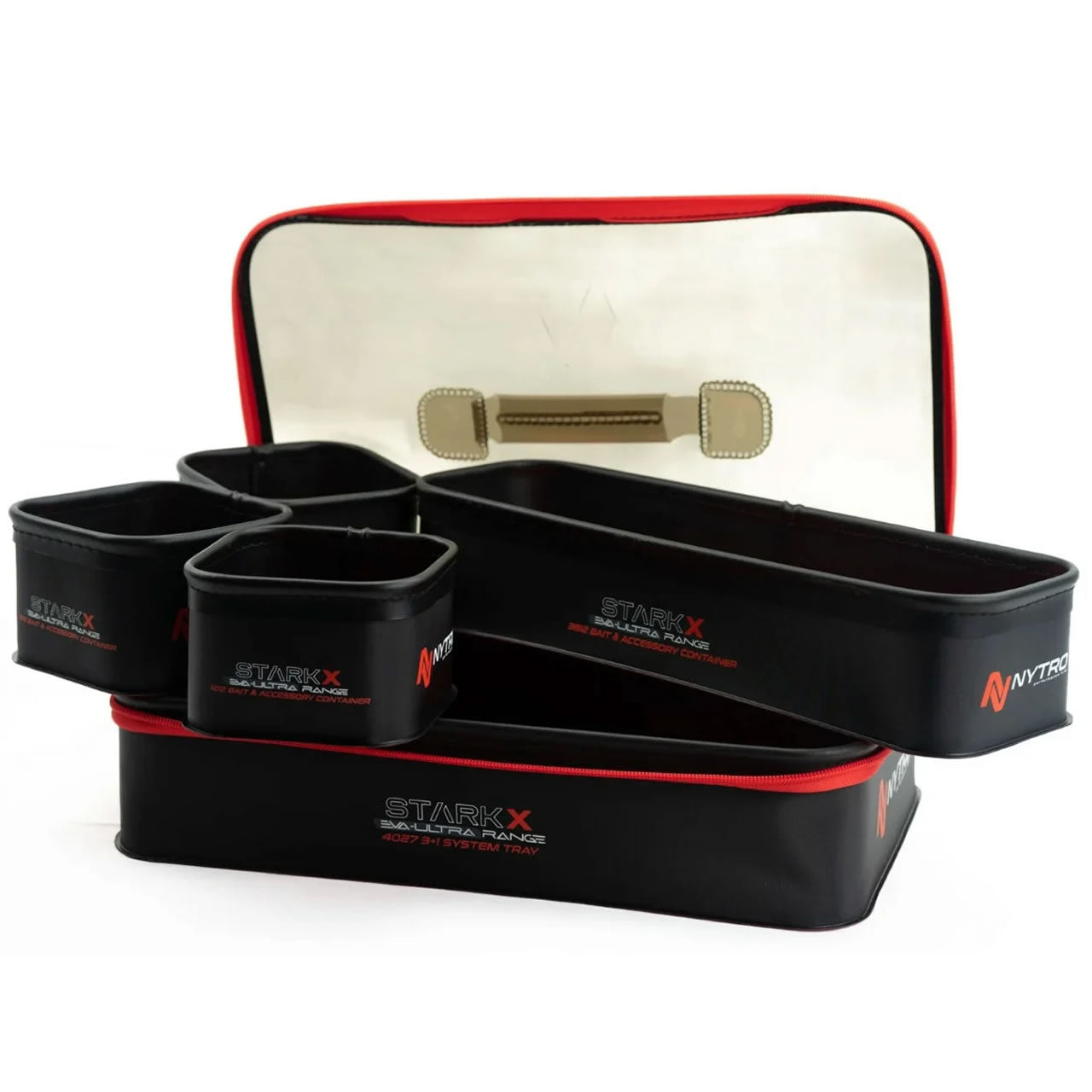 Set 4+1buc Bac / Geanta Accesorii Nytro Starkx System Tray 40x27x8.5cm