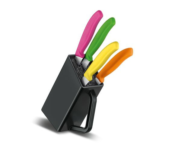 Set 4 Cutite Bucatarie Victorinox, Suport Negru 