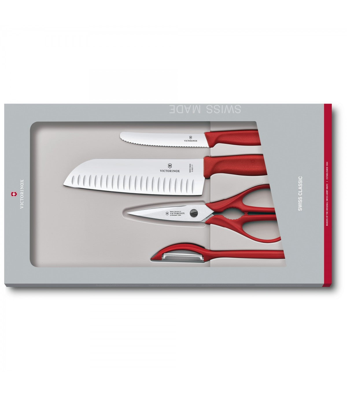Set 4 Piese Bucatarie Victorinox Swiss Classic, Rosu