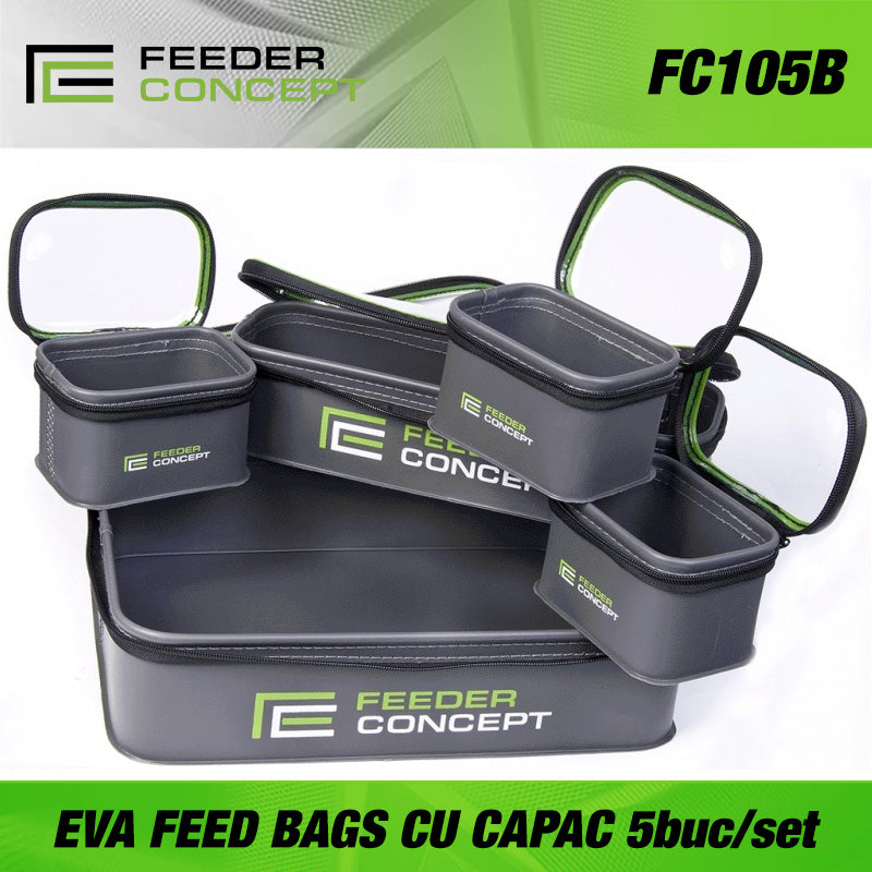 Set 5 bacuri nada Feeder Concept EVA Zip Feeder Bags