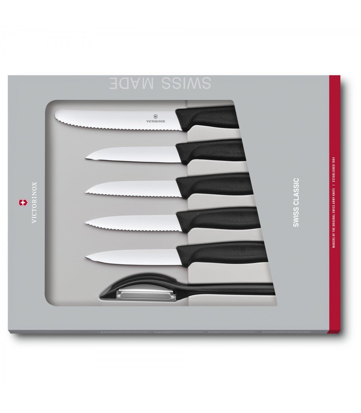 Set 6 Cutite Bucatarie Victorinox, Negru