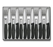 Set 6 Cutite Si 6 Furculite Victorinox Swiss Classic Table Set 12, Lama Zimtata 11cm, Negru