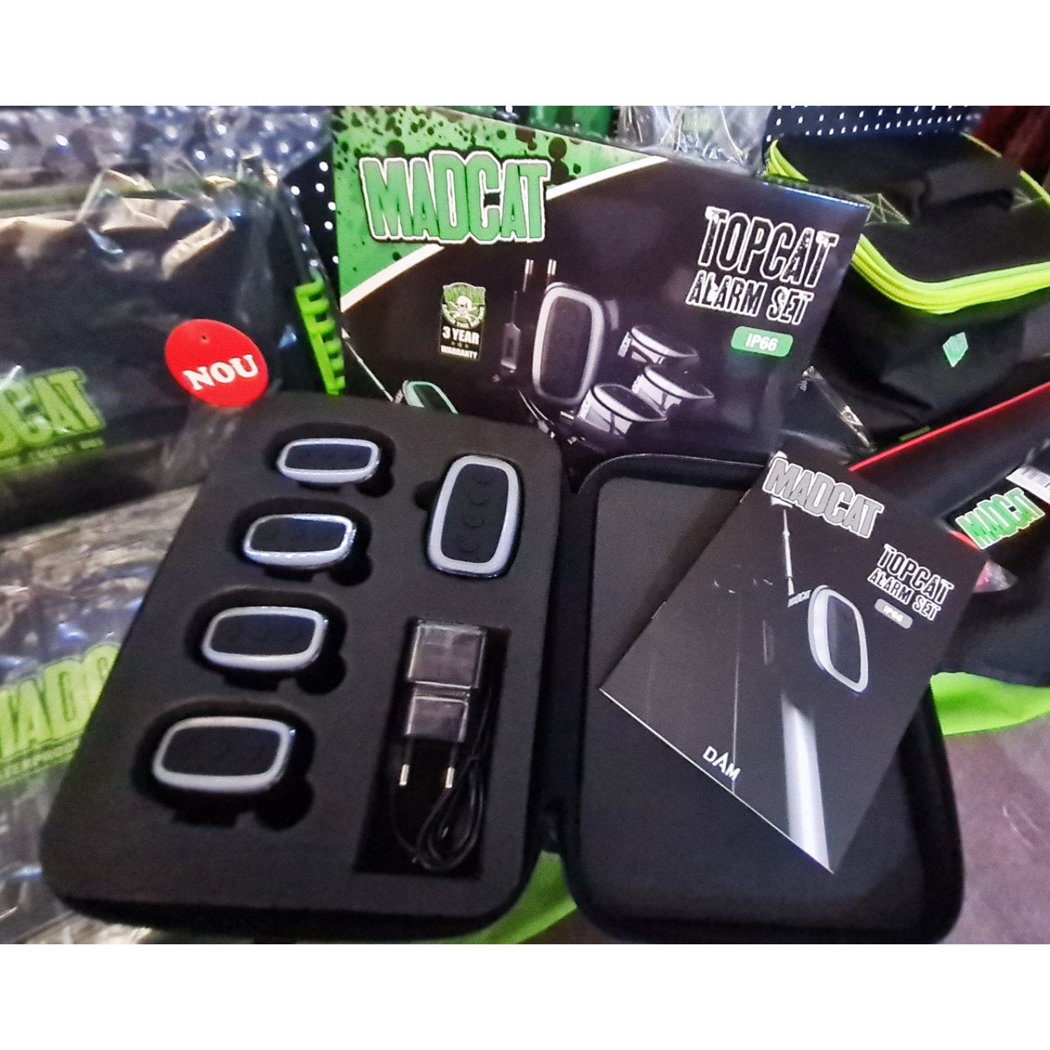 Set Avertizoare Madcat Topcat cu statie 4 1 Rosu Verde Albastru Galben