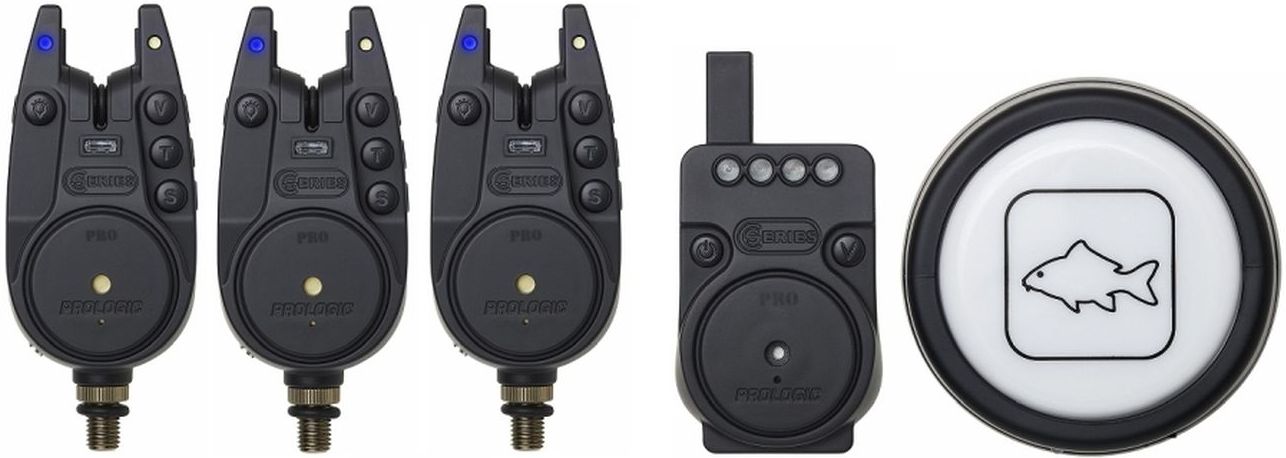 Set Avertizoare PROLOGIC C-Series Pro Alarm Set Fishing Bite Alarm Blue, 3+1+1