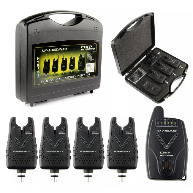 Set Avertizori Carp Academy V-Head 4+1 