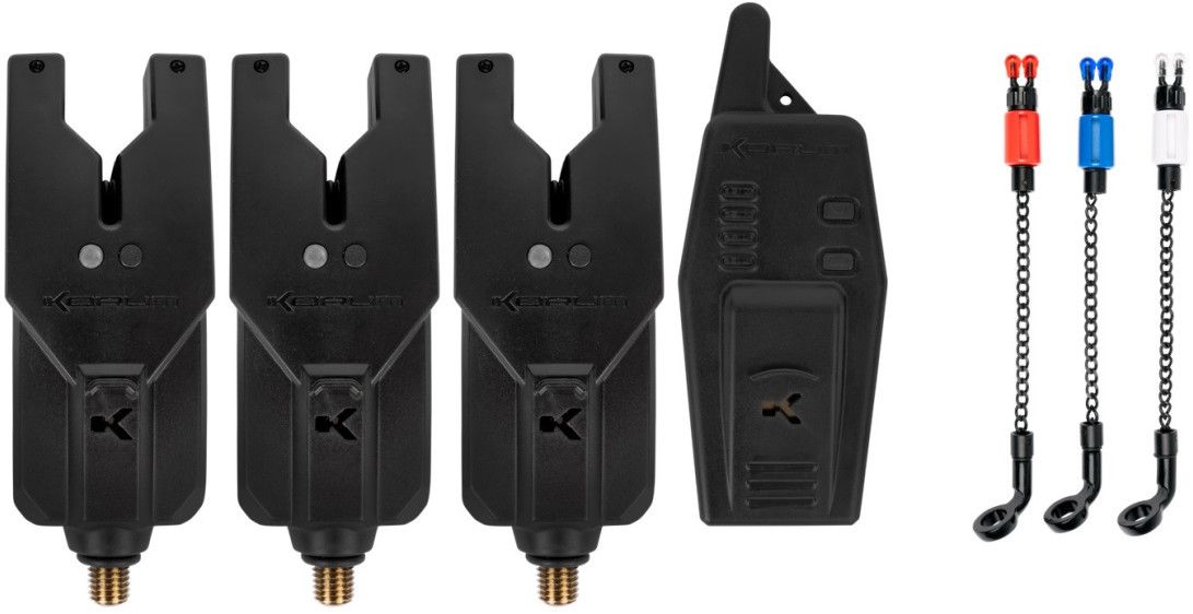 Set Avertizori Korum KRI Remote Alarm Set + Hangere, 3+1