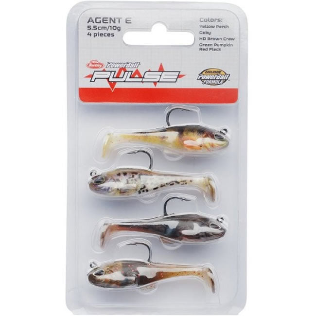 Set BERKLEY Pulse Agent E Softbait Prerigged, 8cm, 14g, 4buc/pac