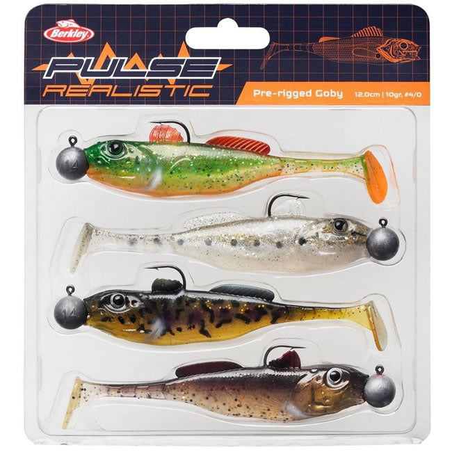 Set Berkley Pulse Realistic Goby Prerigged, 7cm, 4buc/plic