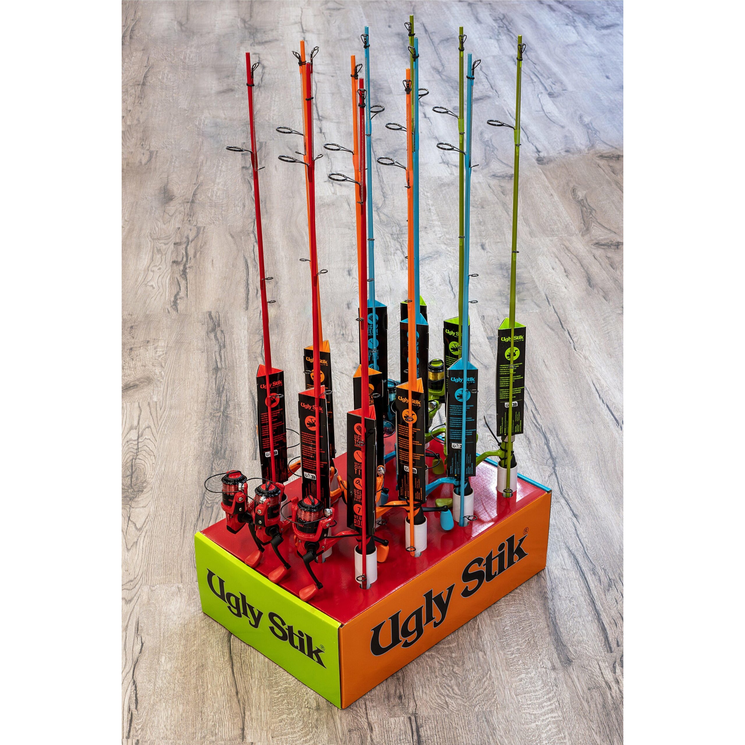 Set Combo UGLY Stick Hi-Lite 3x4 Culori, 1.80m, 5-25g + Mulinete Power 20, 3 Seturi X 4 Culori