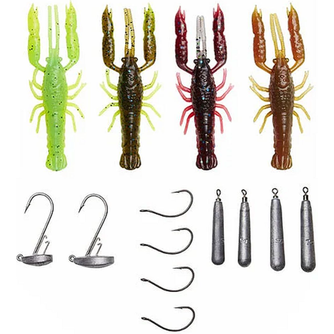 Set Creaturi SAVAGE GEAR 3D Crayfish, Mixed Colors, 6.7cm, 30buc/pac