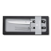 Set Cutit si Furculita Carne Victorinox Grand Maître Carving, Lama 20 cm, Negru