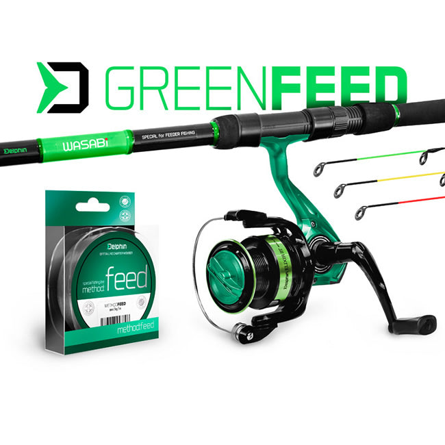  Set Feeder Delphin GreenFEED 330cm/100g 3T 0.22mm