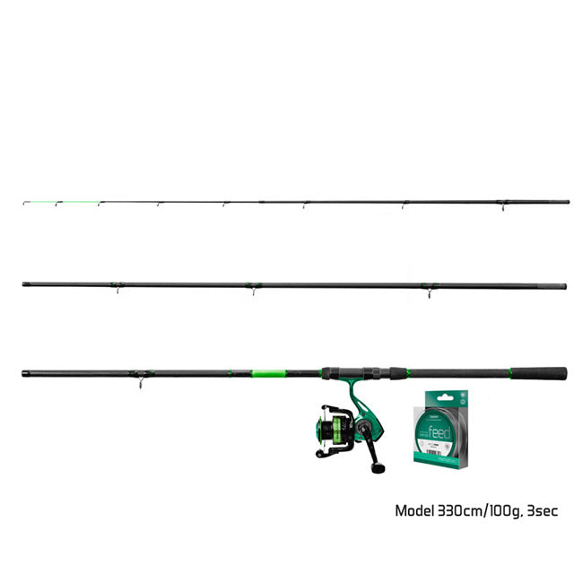  Set Feeder Delphin GreenFEED 330cm/100g 3T 0.22mm