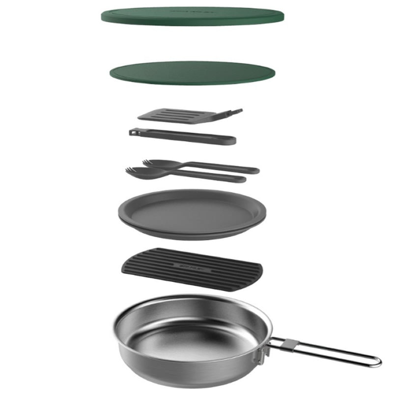 Set Gatit Camping STANLEY The All-In-One Fry Pan Set 0.94L / 32oz, Stainless Steel