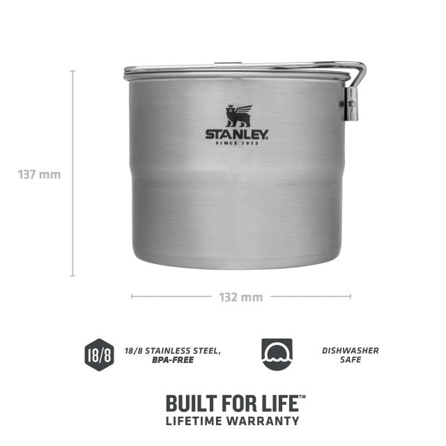 Set Gatit Stanley pentru 2 persoane Adventure Stainless Steel Cook Set for Two 1L 
