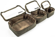 Set Genti Nash Tackle Pouch Tackle Pouch 3 Piece Set, Kaki