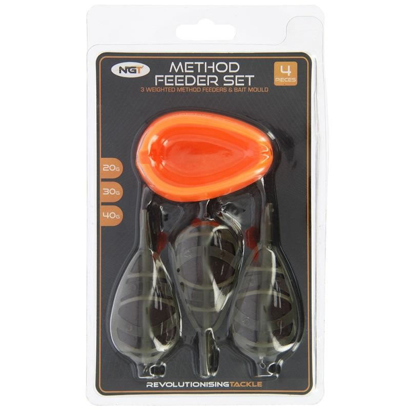 Set In Line Method Feeder 20g+30g+40g NGT + Matrita din Silicon