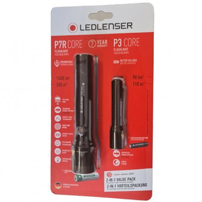 Set Lanterne LedLenser P7R Core + P3 Core