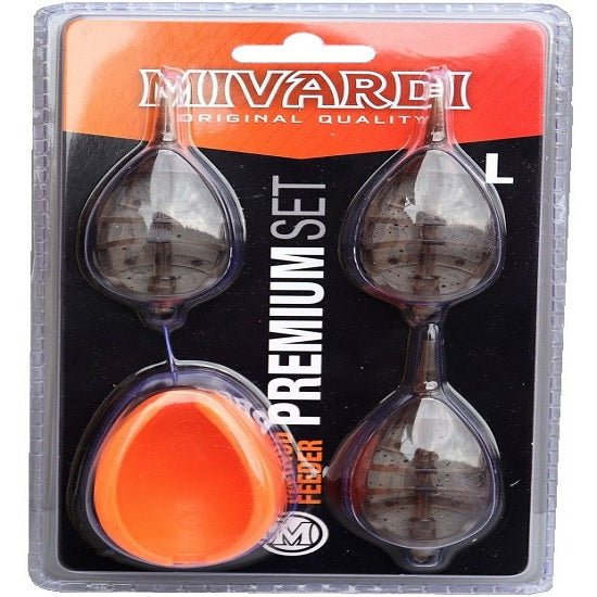 Set Mivardi Method Feeder Set Premium L + Matrita, 30g, 40g, 50g, 3+1buc/blister