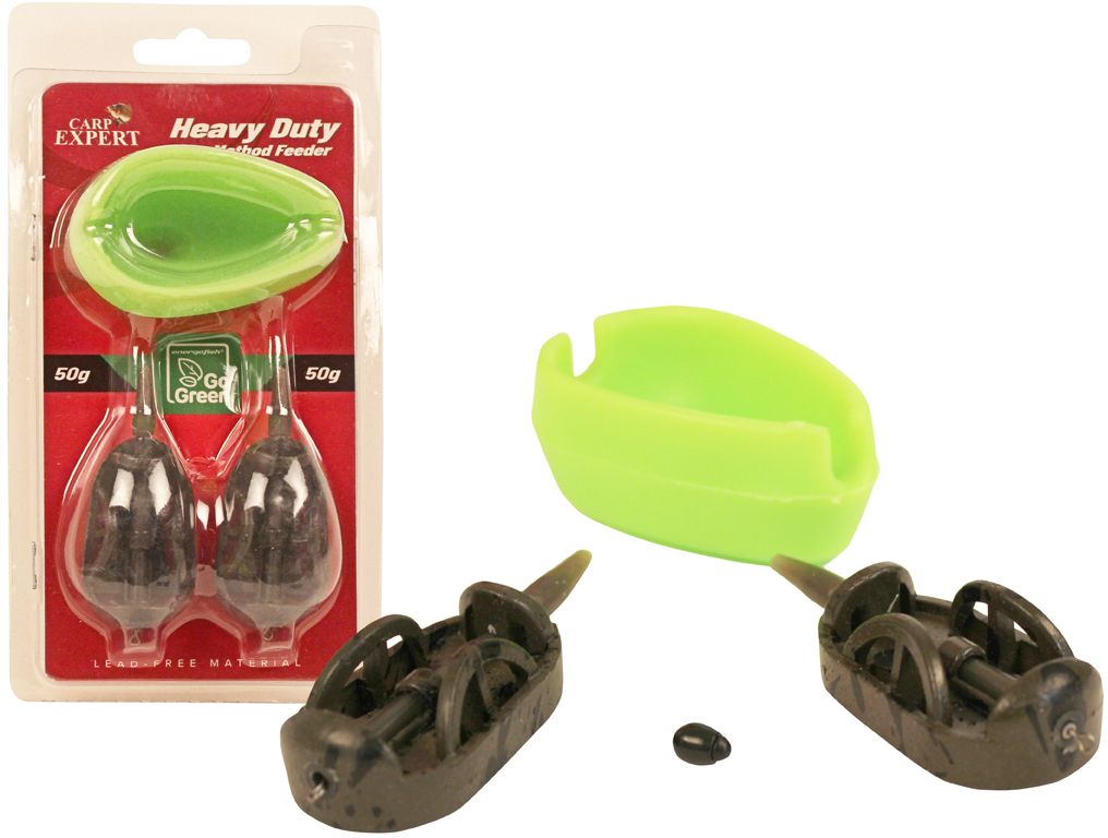 Set Momitoare Carp Expert Heavy Duty Method Feeder Compactor Go Green 2buc/set