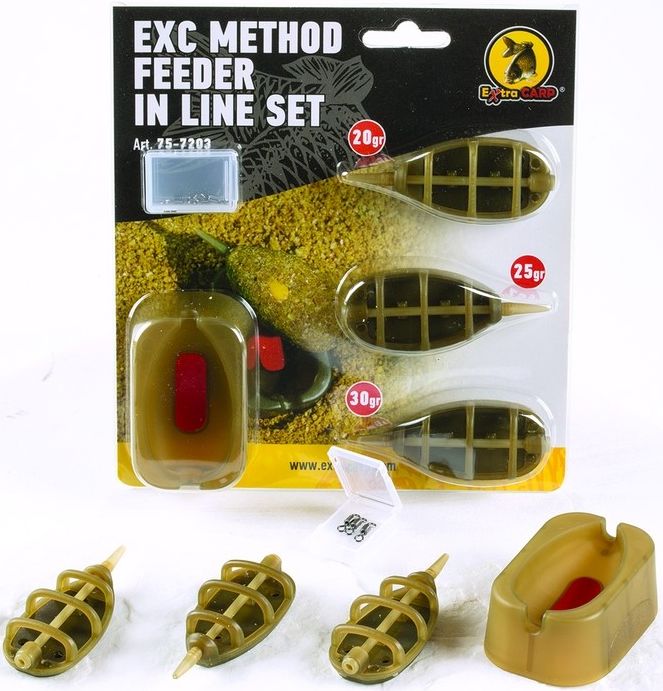 Set Momitoare Extra Carp Method Feeder Set + Mould, 20-30-40g, 3buc/set