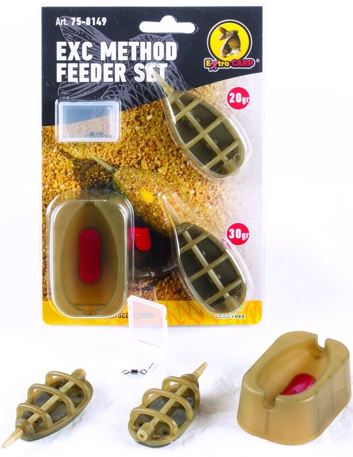 Set Momitoare Extra Carp Method Feeder Set + Mould, 20-30g, 2buc/set